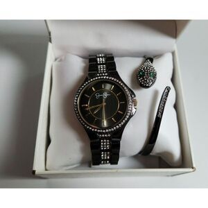Jessica Simpson Watch Women w/ Snake Hinged Bangle - Black